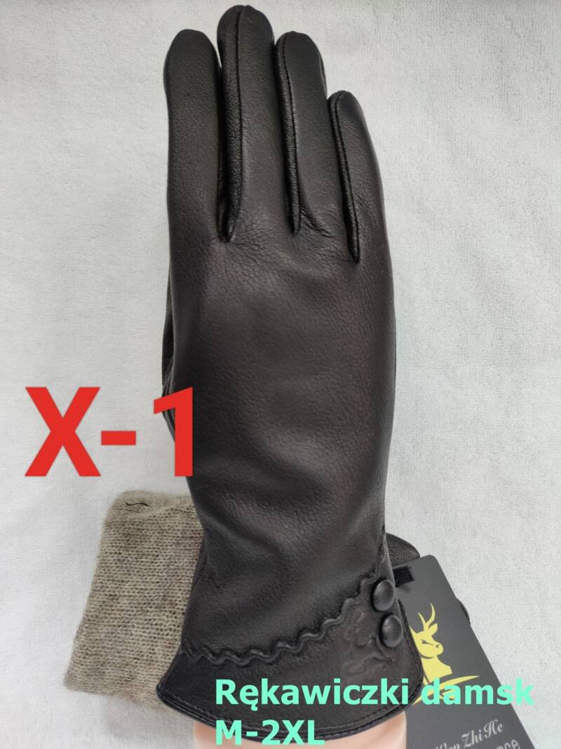 Rękawiczki skórzane damskie Roz M-2XL, 1 kolor Paczka 10 szt